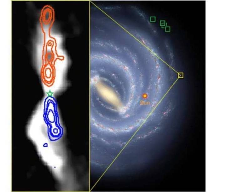 Primera detección de chorros protoestelares en el confín de la galaxia