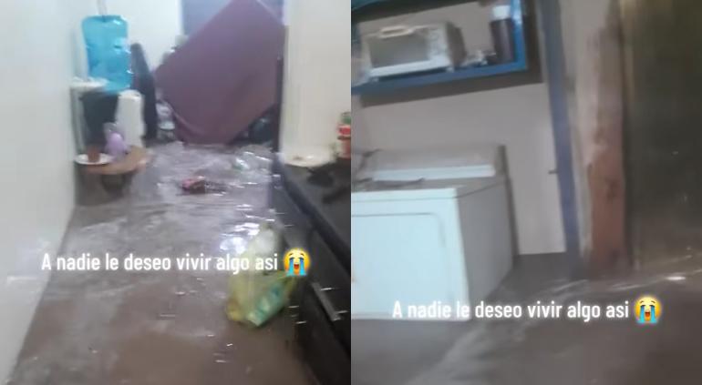 Mujer lloró desconsolada al perder todo por el huracán Lorena
