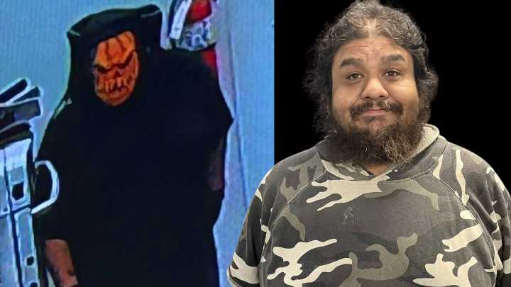 Sheriff 'at a loss for words' after arresting man in Halloween mask