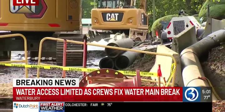 Officials provide update on repairs to water main in Waterbury
