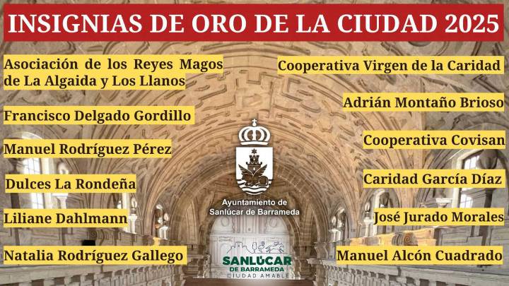 Dadas a conocer las Insignias de Oro de la Ciudad 2025