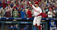 Suárez's 12 strikeouts, Schwarber's 50th homer lead Phillies past Mets