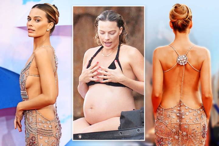 Bare truth about why Margot Robbie chose stunning sheer red carpet dress after 'Margot Blobby' trolling during pregnancy
