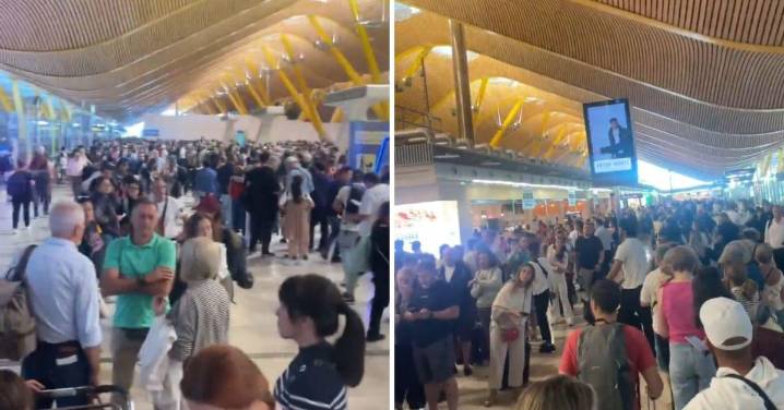 Vídeo | Caos en los controles de seguridad de Barajas por la huelga del personal