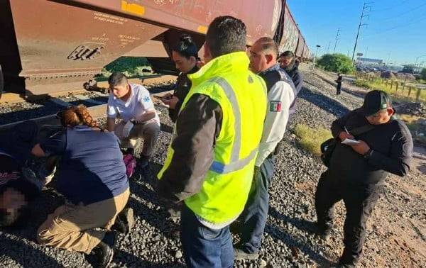 Hombre es arrollado por el tren en Juárez, queda lesionado