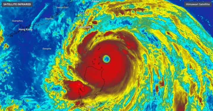 Super Typhoon Ragasa: Satellite images show eye of storm hitting Philippines