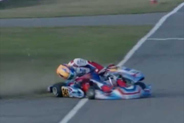 "Accidente milagroso". El escalofriante episodio entre pilotos de 15 años en una importante competición de karting juvenil