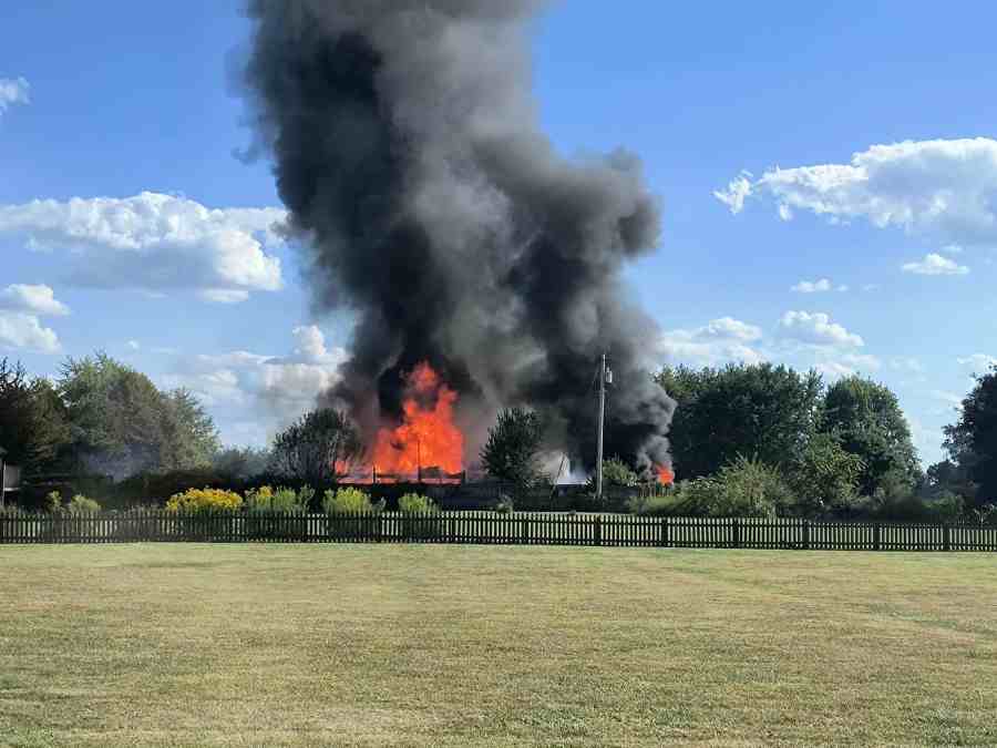 PHOTOS: Medina County barn fire takes hours to put out