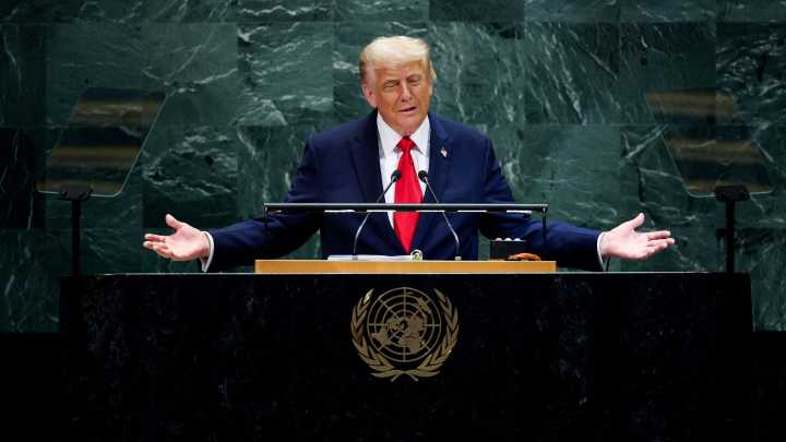 Viral post claims Trump said it 'burns when I pee' in UN speech