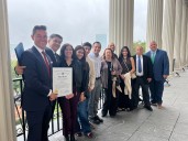 Derick Veliz homenajeado en la celebración de Latino Excellence on the Hill en Boston