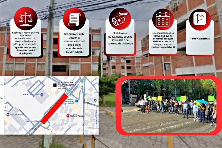 Vecinos anuncian bloqueo en bulevar Felipe Ángeles de Pachuca en protesta por falta de agua