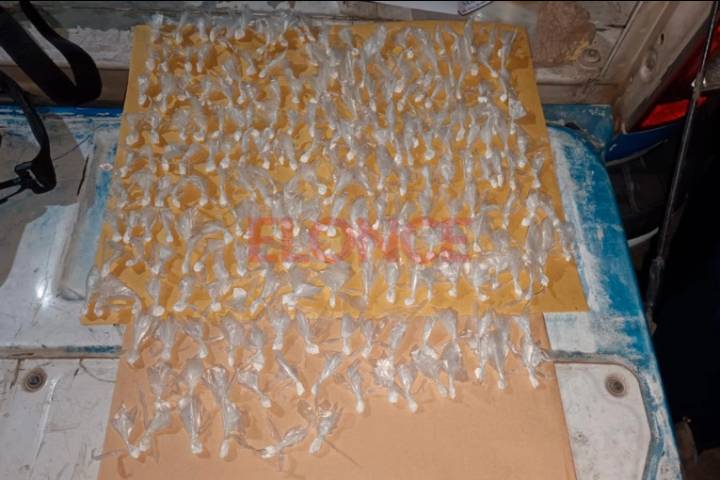 Hallaron 235 envoltorios de cocaína abandonados en El Volcadero