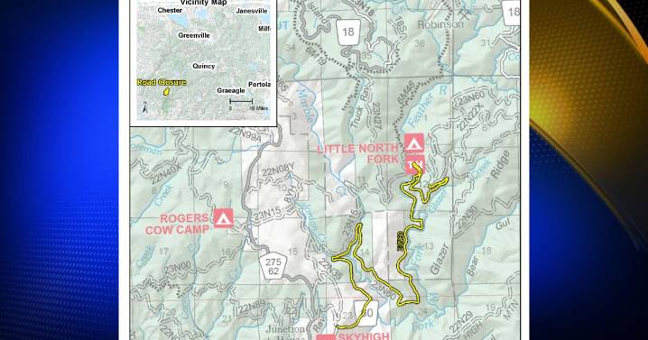 United States Forest Service issues closure order for Forest Road 23N60 in Plumas National Forest for roadway reconstruction