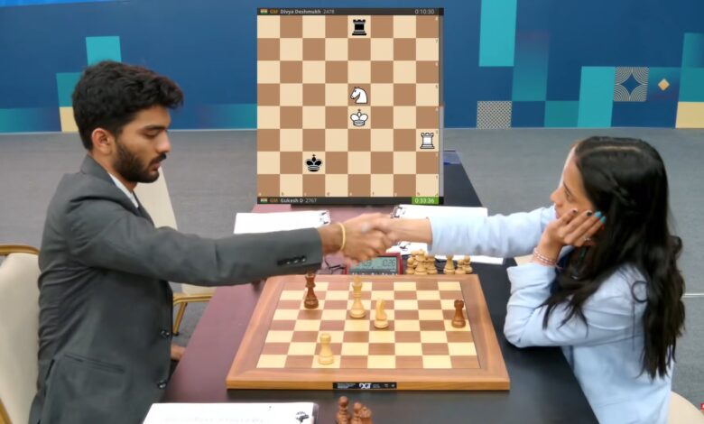 Divya Deshmukh Holds World Champion Gukesh to 103-Move Draw at FIDE Grand Swiss