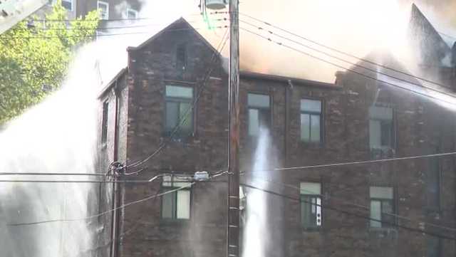Residents of Pittsburgh apartment distraught as fire rages, pets missing