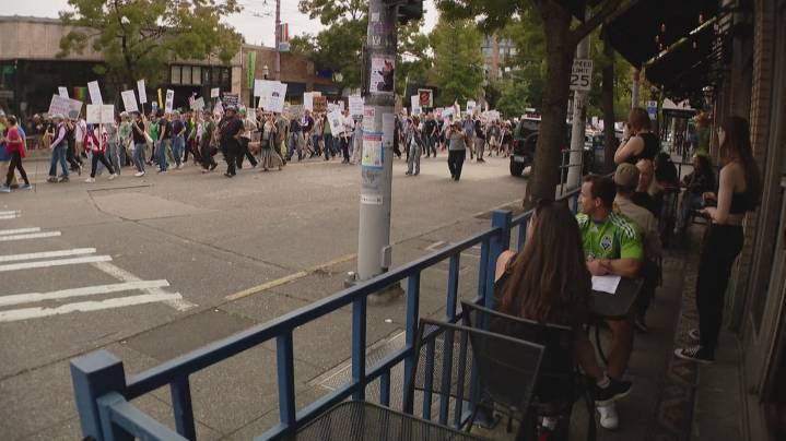 Hundreds attend 'Workers over Billionaires' protest on Labor Day in Seattle