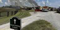 Crews respond to fire at Bluegrass Wedding Barn venue