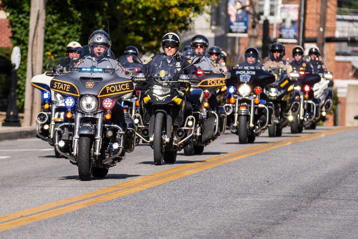Procession, funeral service for three York officers killed: Watch live here