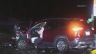WATCH: Speeding Jeep slams into cars stopped on freeway in Long Beach
