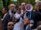 Gustavo Petro marchó por Gaza junto a Roger Waters en Nueva York y prometió reclutar colombianos para pelear contra Israel