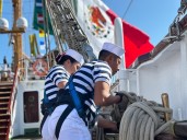 Buque Escuela “Cuauhtémoc” regresa a Nueva York tras concluir pruebas