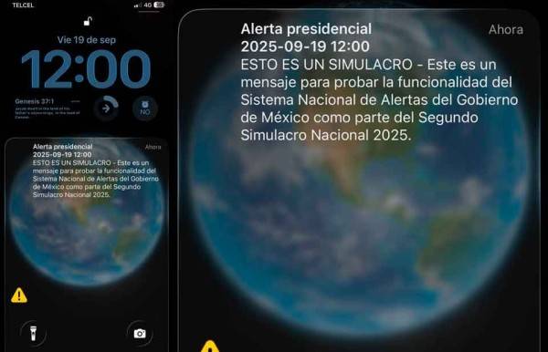 Sorprende a usuarios de celulares alarma del Sistema Nacional de Alertas
