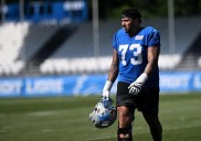 Christian Mahogany’s rapid growth provides optimism on Lions’ shuffled offensive line