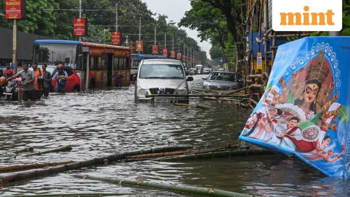 Kolkata rain live: At least 4 killed in overnight deluge ahead of Durga Puja