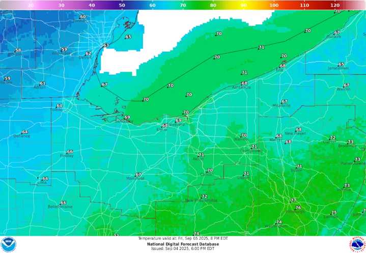 Breezy with showers around for Week 3 of high school football in NE Ohio