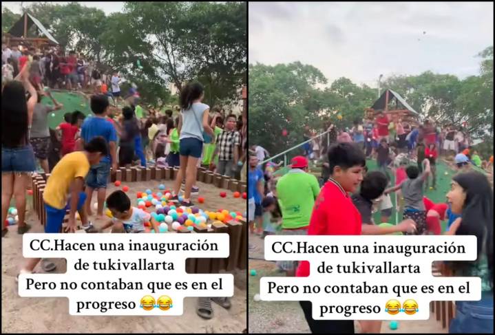 (VIDEO) Arma “tukidesmadre” en inauguración de parque del Palmar del Progreso