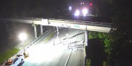 Dump truck hits overpass on I-75 in Marion County, lanes blocked