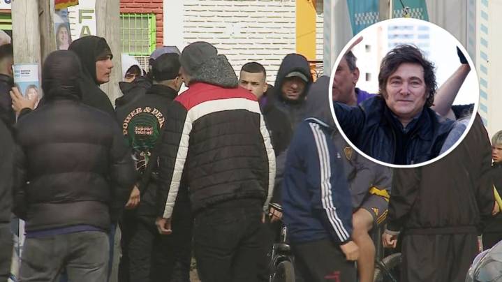 Encapuchados rodean el club de Moreno donde Javier Milei cierra su campaña bonaerense