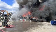 North Carolina: Crews battle massive fire at scrap yard in Asheville