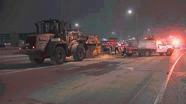 10 Freeway crash causes traffic nightmare through downtown Los Angeles