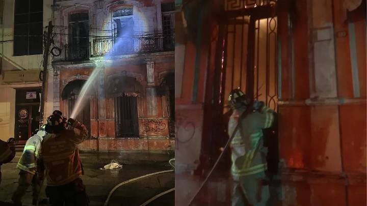 Incendio en edificio antiguo de Tampico: evacúan a huéspedes del Hotel Mandarín