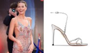 Margot Robbie's Crystal Aquazzura Sandals Shine at London Premiere