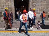 El Congreso local participó en el macrosimulacro; solo había 5 de 38 diputados