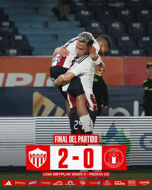 Junior de Barranquilla derróto al Pasto de Rene Rosero en el Metropolitano
