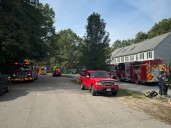 Firefighters battle bathroom fire inside Attleboro townhouse