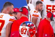 Andy Reid bumps, yells at Travis Kelce during Chiefs