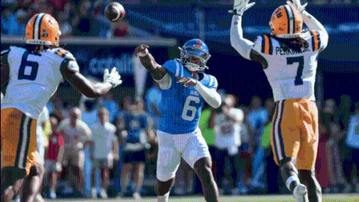 Ole Miss quarterback Trinidad Chambliss named AP National Player of the Week