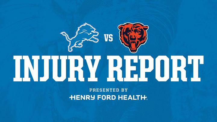 Lions vs. Bears injury report: Sept. 12