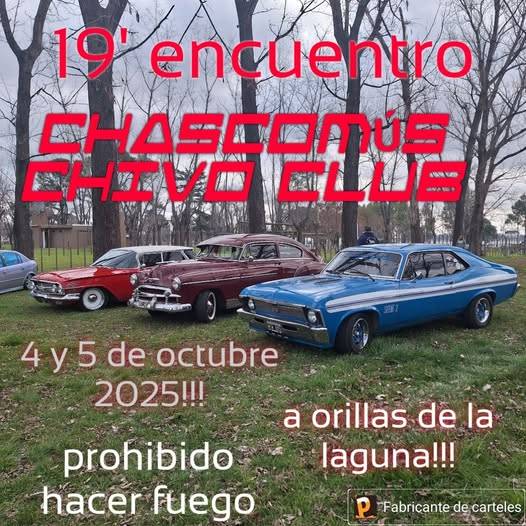 1 y 2 de Noviembre en Ayacucho – 19° Encuentro de Chevrolet organizado por sus hinchas