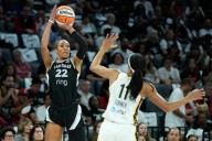 Wilson scores 25 points as Aces even WNBA semifinal series at 1