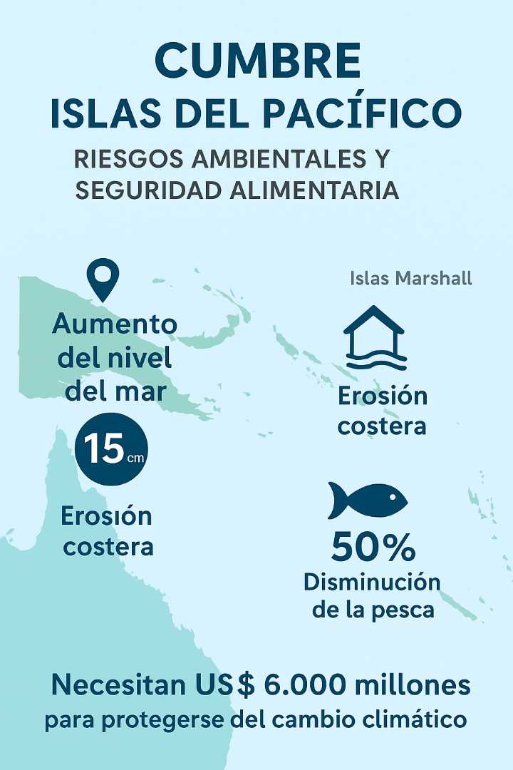 Líderes de islas del Pacífico denuncian amenazas ambientales y llaman a acción global durante cumbre regional