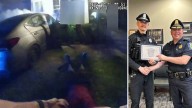 Foxborough officer honored for pulling injured driver from burning car