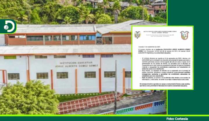 Institución educativa de Granada suspendió clases por falta de personal administrativo y de aseo