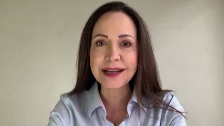 María Corina Machado en video en foro sobre Venezuela en Panamá
