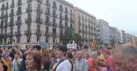 Inicio de la manifestación en Barcelona