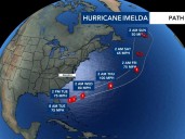 Rain slows as Imelda pulls away from US, hurricane warnings issued for Bermuda